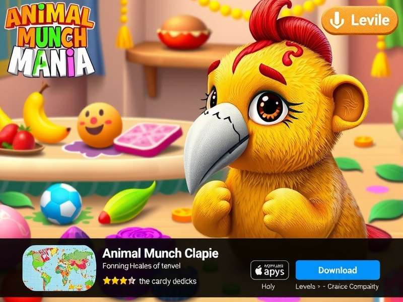 Animal Munch Mania download page showing device compatibility